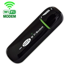 7.2Mbps Mini Wireless Router WiFi Stick 3G USB Dongle GSM WCDMAModem HSPA LAN Network Adapter with TF SIM Card Slot (Black) - intl