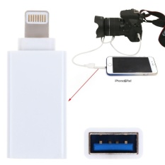 8 Pin Male Ke USB 3.1 Perempuan OTG Adaptor untuk Apple IPhone 5 S/6/6 S/ 7/7 Plus IPad (Putih) -Intl