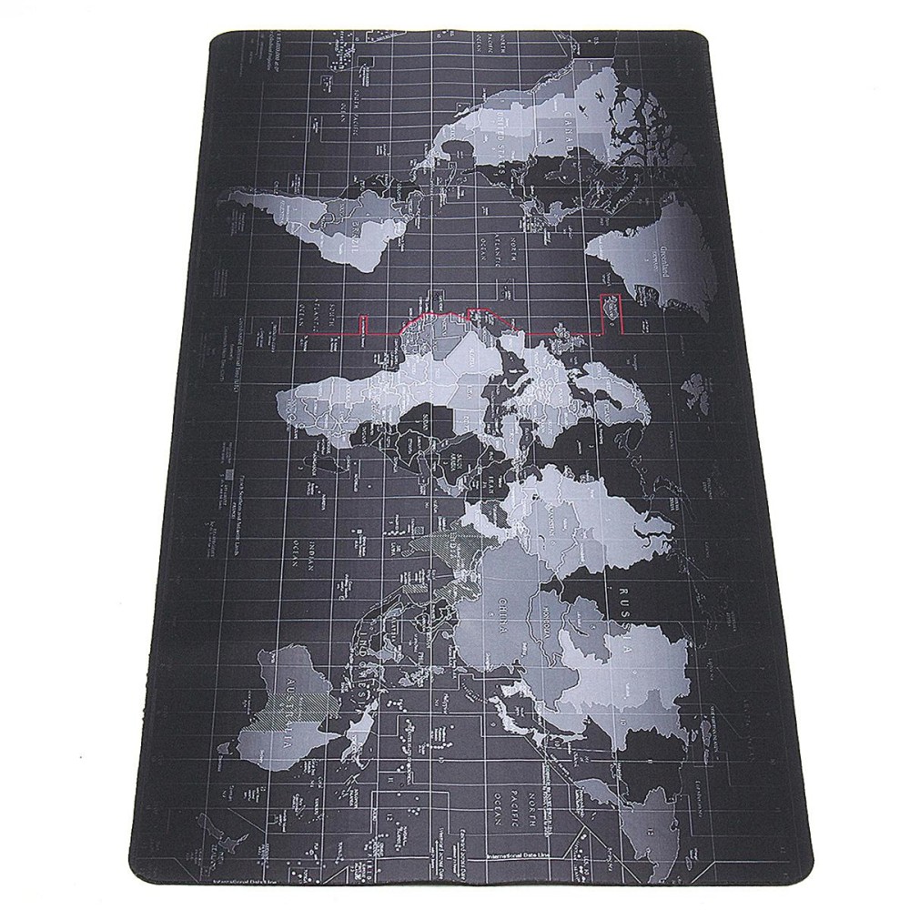 800X300 Mm Ukuran Besar Dunia Peta Kecepatan Mouse Permainan Bantalan Laptop Alas Game-Peta Dunia-Intl