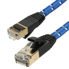 8 m Tahan Lama Kuat CAT-7 CAT7 RJ45 10Gbps Ethernet Kabel Jaringan LAN Kabel Datar