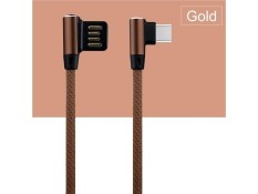 90 ° Membungkuk Tipe C Cepat Pengisian Kabel Tanggal untuk Samsung LG Huawei P10-Internasional