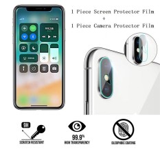 9 H Tempered Glass Layar Depan dan Belakang Phone Camera Lens Protector Film untuk OPPO R11-Intl