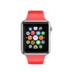 A1 Bluetooth Menyentuh Layar Smart Wrist Watch Tahan Air GSM Ponsel untuk Android Samsung I Phone (Merah)