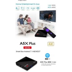 A5X Plus Android 7.1 Set Top Smart TV Box Quad Core RK3328 USB3.04K Beban Penuh & Nbsp;-Intl