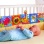 AC Infant Kid Baby Crib Gallery High-Contrast Development Puzzle Zoo Cloth Book Toy - intl