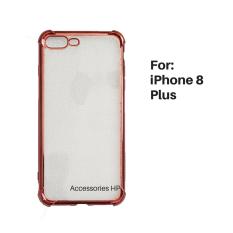 Accessories HP Anti Shock / Anti Crack List Chrome Soft Case for iPhone 8 Plus - Rosegold