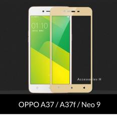 Accessories Hp Full Cover Tempered Glass Warna Screen Protector for Oppo A37 / A37f / Neo 9 - Gold