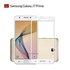 Accessories Hp Full Cover Tempered Glass Warna Screen Protector for Samsung Galaxy J7 Prime - White