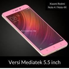 Accessories Hp Full Cover Tempered Glass Warna Screen Protector for Xiaomi Redmi Note 4 / Note 4X Versi MEDIATEK 5.5 Inch - Rosegold