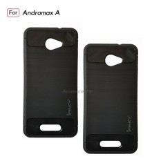 Accessories HP Premium Quality Carbon Shockproof Hybrid Case For Andromax A - Black