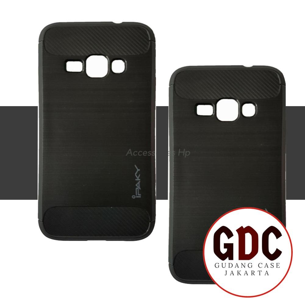 Accessories HP Premium Quality Carbon Shockproof Hybrid Case For Samsung Galaxy J1 2016 / J120 - Black