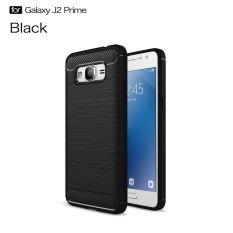 Accessories HP Premium Quality Carbon Shockproof Hybrid Case for Samsung Galaxy J2 Prime - Black