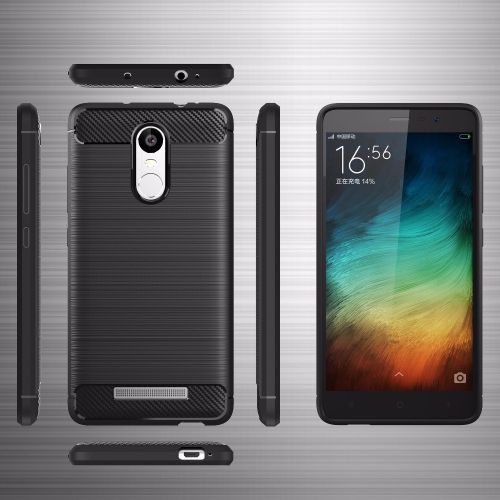 Annisastore Casing Armor Carbon Case for Xiaomi Redmi Note