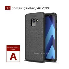 Accessories Hp Premium Ultimate Shockproof Leather Case For Samsung Galaxy A8 2018 - Black