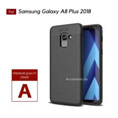 Accessories Hp Premium Ultimate Shockproof Leather Case For Samsung Galaxy A8 Plus 2018 - Black