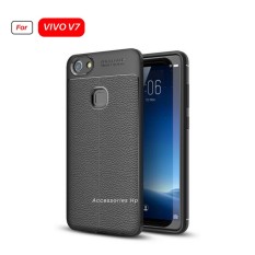 Accessories Hp Premium Ultimate Shockproof Leather Case For VIVO V7 - Black