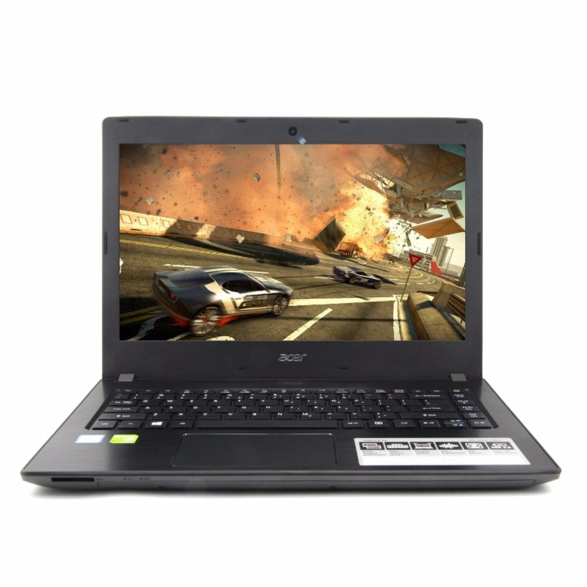 Acer Aspire E5-475G Proc I7-7500U Kabylake Ram 4GB Hdd 1TB VGA NVIDIA GeForce 940MX 2GB DDR5 Layar 14 Inci