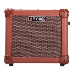 Gitar Akustik Amp AROMA 10 W Gitar Amplifier Speaker Box Handy Gitar Akustik Portabel AMP Suara untuk Gitar Bass (brown) -Intl