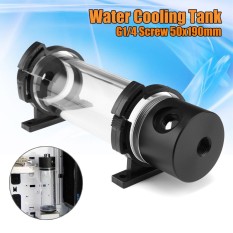 Akrilik Silinder Reservoir Tangki Air G1/4 50 Mm X 190 Mm untuk PC Pendingin Cair-Intl