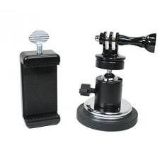 Aksi Mount®Dilapisi Karet Kamera Magnetis & Dudukan Telepon dengan Kepala Bola untuk GoPro, Kamera Olahraga, atau Telepon. Bagus untuk Video Gambar, Livestreaming atau Wod. (Xl Karet Dilapisi Magnet)-Intl