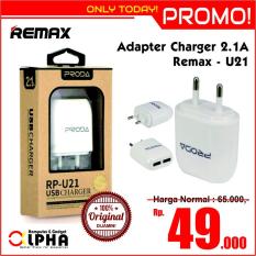Adapter Charger Remax Proda RP-U21 2.1A Dual Port - ORIGINAL - Android Samsung Xiaomi Iphone