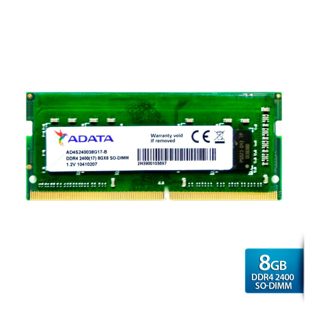 ADATA Premier DDR4 2400 SO-DIMM PC4-19200 Memory RAM 8 GB Green