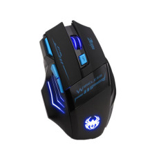 Yg Dpt Mengatur 2400 Dpi Optik Mouse Gaming Nirkabel Permainan (Biru)