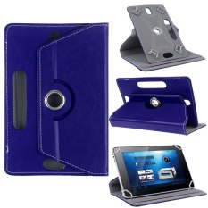 Yg Dpt Mengatur PU Kulit 360 Case Berdiri Menggantikan 10,1 10 9 8 7 Android Tablet (biru Tua)