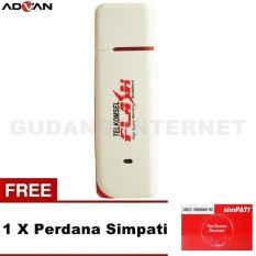 Advan JETZ Modem 3G USB DT-10 Original 21.6Mbps Kecepatan Download - UNLOCK All GSM - White Free Perdana Simpati