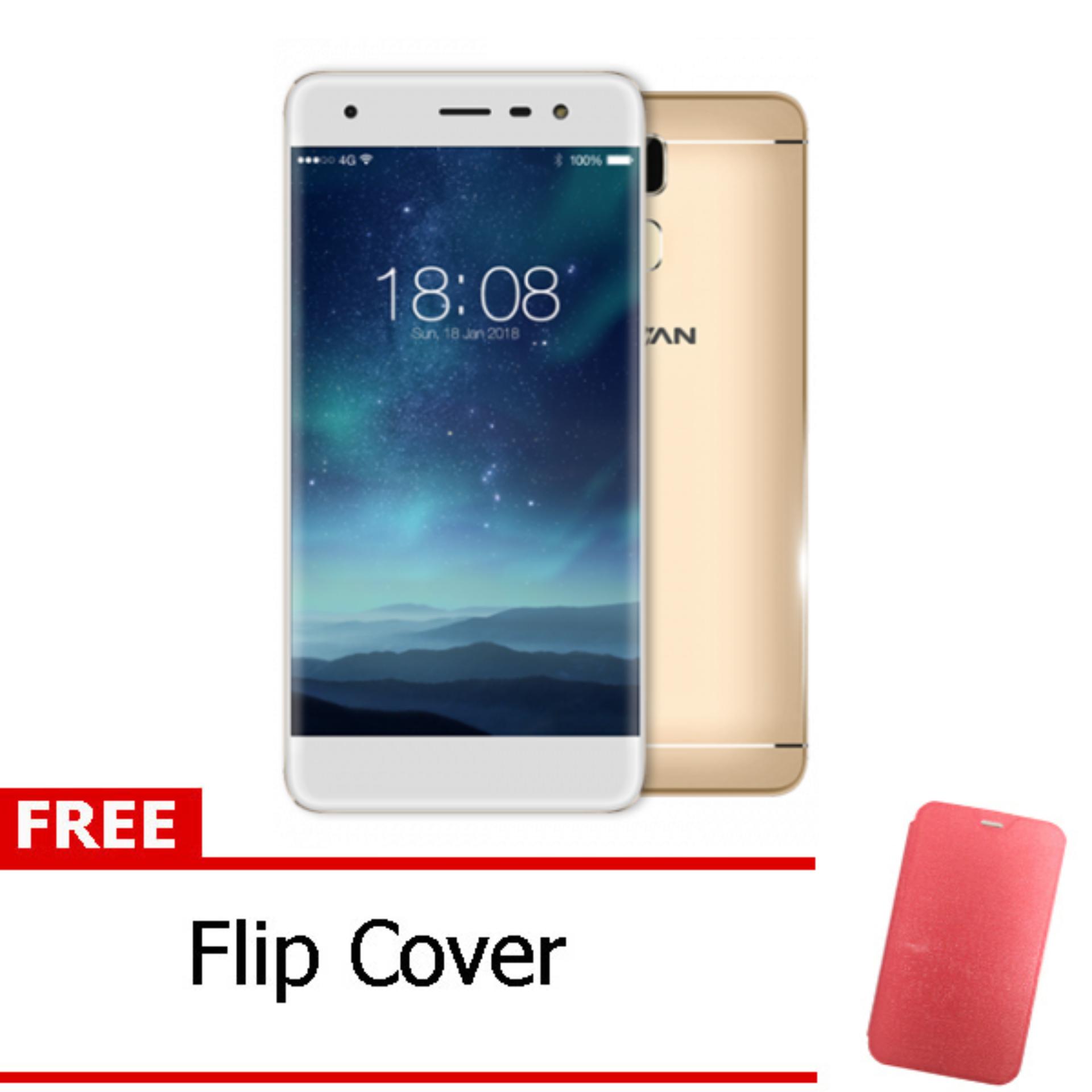 Advan vandroid G1 Pro - Gold + Free Flipcover Merah