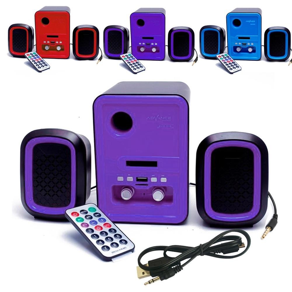 Advance DUO-200 Multimedia Speaker with Remote - Ungu Advance DUO-200 Multimedia Speaker with Remote - Ungu