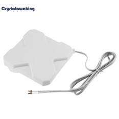 Penguat Udara 35dBi 3g 4G LTE Dual MIMO Antena Booster (Putih)-TS9 Plug-Intl