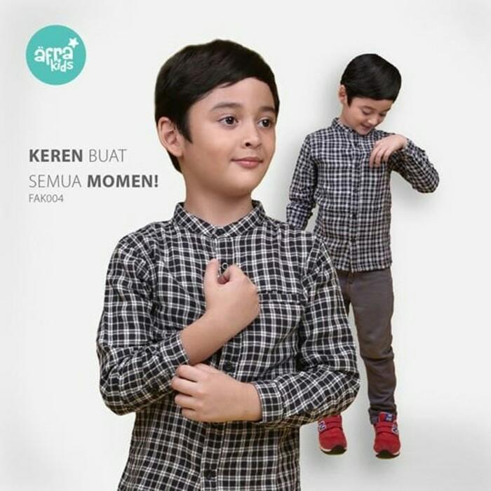 Afrakids baju koko anak lengan panjang premium motif kotak