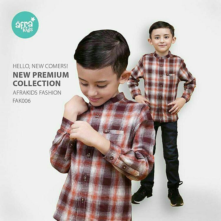 Afrakids baju koko anak premium motif kotak - kotak