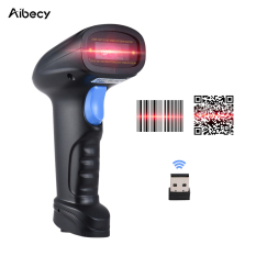 Aibecy Handheld 2.4G Nirkabel 1D/2D/Pemindai Kode Batang QR Bar Pembaca Kode dengan Penerima USB 4000 Kode Kapasitas Penyimpanan untuk Pos PC Android IOS
