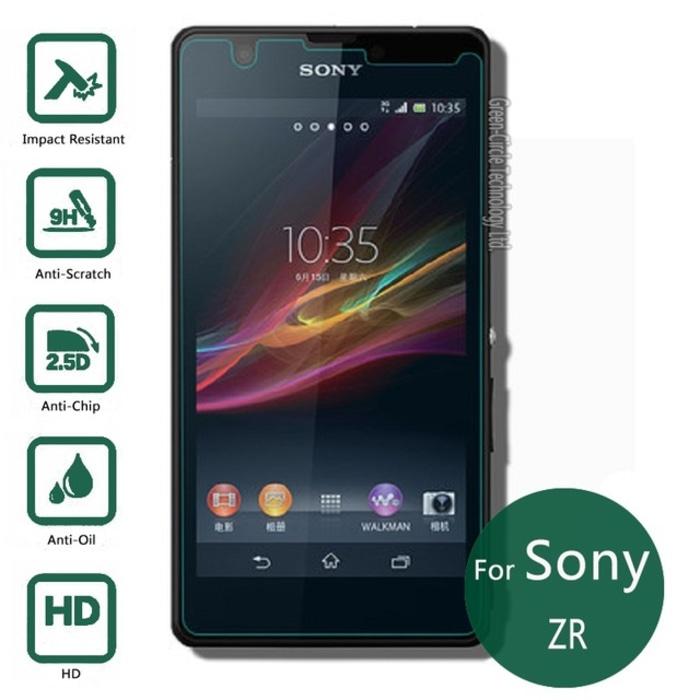 Vn Sony Experia Xperia ZR / C5502 / M36H / Docomo / LTE Tempered Glass 9H Screen Protector 0.32mm - Transparan