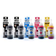 Aiflo 664 Paket Kombinasi 5 Tinta Printer For Epson L100 L200 L350 - 100ml
