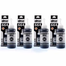 Aiflo 664 Paket Super Black Tinta Untuk Printer Epson L100 L200 - 100ml