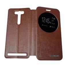 AIMI Laether Sarung For Zenfone 2 Laser 5.5 ZE551KL Flipshell / Leather Case / Flip Cover Kulit / Sarung Case / Sarung Handphone / Sarung HP - Coklat