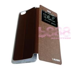 Aimi Oppo R1X / Oppo R8207 / Oppo 8201 Flipshell / Flipcover Oppo R1X / Leather Case / Sarung Handphone / Sarung HP Oppo - Coklat