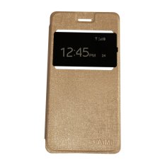 Aimi Leather Case Sarung Untuk Samsung Galaxy V G313 Ace 4 Flipshell/Flipcover - Gold