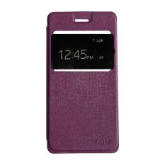 Aimi Leather Case Untuk Asus Zenfone 2 Laser Ukuran 5.5 inch ZE550KL Flipcover / Flipshell / Sarung Case - Ungu