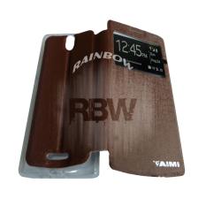 Aimi Oppo R3007 / Oppo Mirror 3 Flipshell Oppo Mirror 3 / Flip Cover / Leather Case / Sarung Case / Sarung Handphone - Coklat