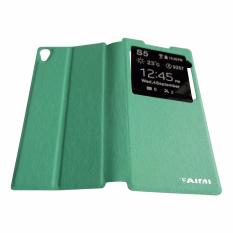 AIMI Sony Xperia Z5 Premium Dual Flipshell Sony Z5 Premium Dual / Flip Cover Sony Z5 Premium Dual / Sarung Case SonyZ5 Premium Dual / Sarung Handphone - Hijau Tosca