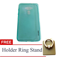AIMI Ultrathin Soft Case (Anti Jamur) For Asus Zenfone 3 / ZE520KL - Biru Muda + Gratis Holder Ring Stand Up (Warna Universal)
