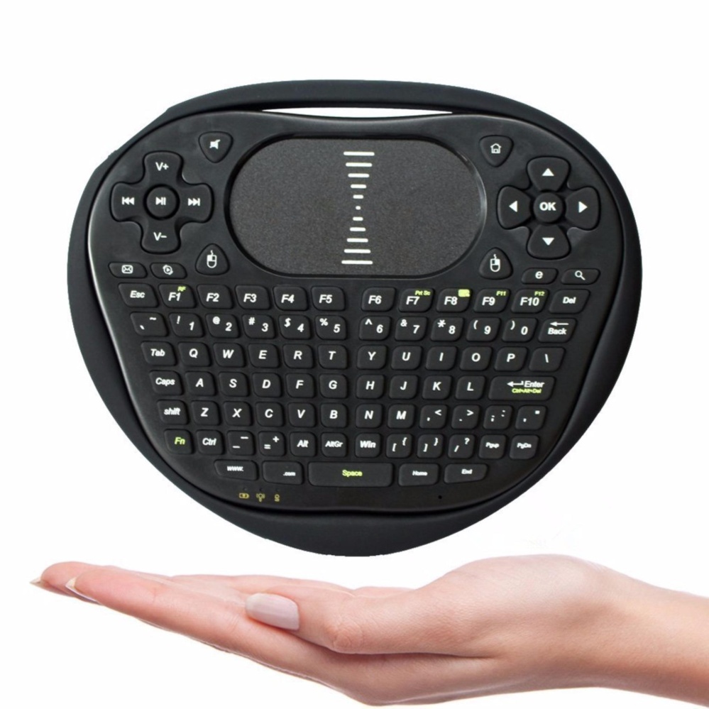 Air Mouse Wireless Keyboard 2.4GHz Dengan Touch Pad - T8 - Black
