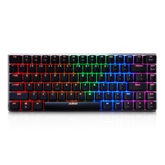 Ajazz AK33RGB 82 Tombol Anti-ghosting Keyboard Mekanik Ergonomis Tahan Lama Lampu Latar RGB Blue Switch-Hitam