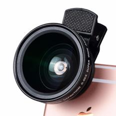 Ajusen HD 52 Mm 0.45X Super Sudut Lebar Lensa dengan 12.5x Super Lensa Makro untuk iPhone 6 Plus 5 S 4 S Samsung S6 S5 Note 4 Lensa Kamera Kit-Intl