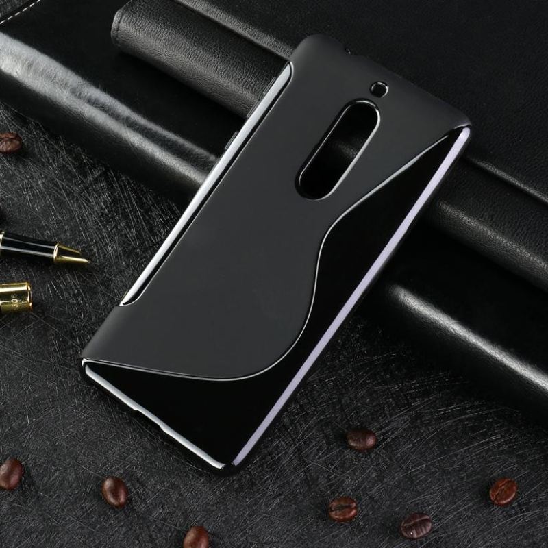 Zzooi Akabeila untuk Nokia 5 Garis S TPU Silikon Penutup Belakang untuk Nokia Heart 5.2 Inch S Line Casing Lembut Ponsel Hitam Ponsel Sederhana Tas Ponsel case S-Intl