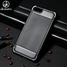 AKABEILA Sederhana Soft TPU Phone Case untuk ASUS ZenFone 4 Max ASUS ZenFone 4 Max 5.5 Inch Baru Serat Karbon Menggambar Case Drop Resistance Bahan Silikon Shell Shockproof Warna Hitam Pelindung Kembali Tudung Case-Intl